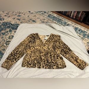 NWT leopard express blouse